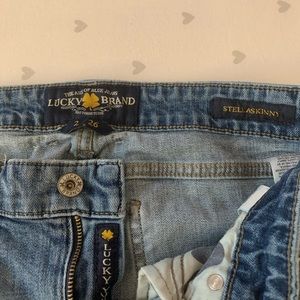 Lucky brand embroidered stars detail skinny jeans
